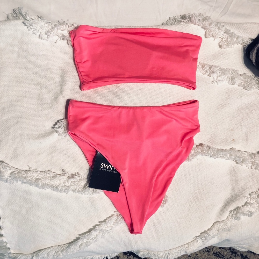 Naked wardrobe hot pink bikini